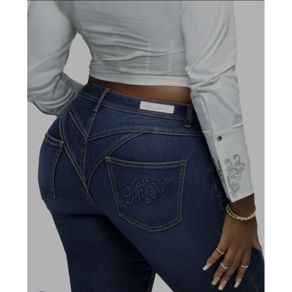 Apple Bottom Forbidden Ankle Stretch Waist Biter Dark Wash Blue Size 16W ($109)
